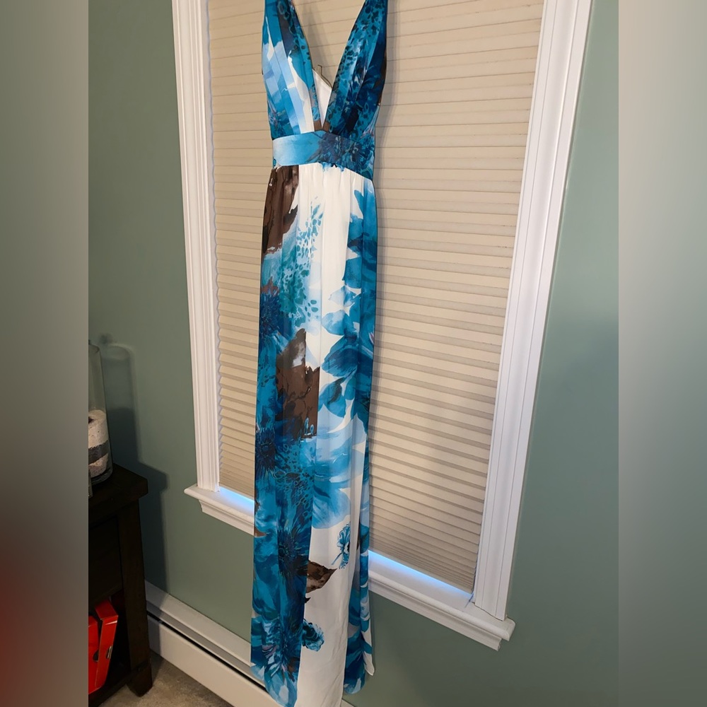 Women’s simply long floral print dress size small mother of the bride dress